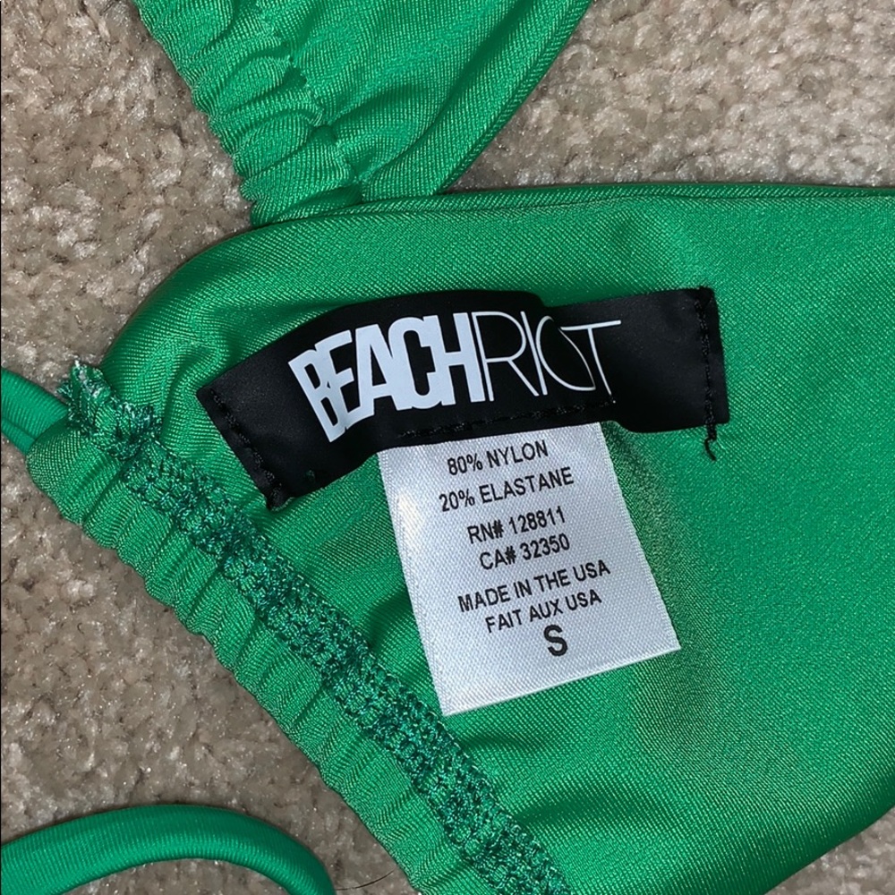 Beach Riot Neon Green triangle bikini top - Picture 2 of 2